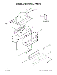 Door And Panel Parts parts for Jenn-Air Dishwasher JDB9000CWP3 from AppliancePartsPros.com