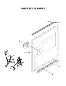Inner Door Parts parts for Kitchenaid Dishwasher KDFE104HBS0 from AppliancePartsPros.com