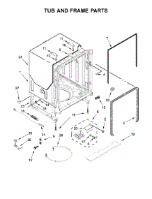 Tub And Frame Parts parts for Kitchenaid Dishwasher KDFE104HBS0 from AppliancePartsPros.com