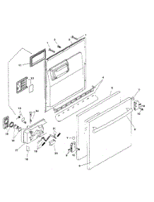 Door Assy parts for Bosch Dishwasher SHU9926UC/12 from AppliancePartsPros.com