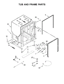 Tub And Frame Parts parts for Maytag Dishwasher MDB4949SHB0 from AppliancePartsPros.com