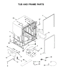 Tub And Frame Parts parts for Kitchenaid Dishwasher KDFE454CSS5 from AppliancePartsPros.com