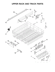 Upper Rack And Track Parts parts for Kitchenaid Dishwasher KDFE454CSS5 from AppliancePartsPros.com
