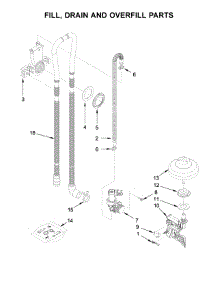 Fill, Drain And Overfill Parts parts for Kitchenaid Dishwasher KDFE454CSS5 from AppliancePartsPros.com