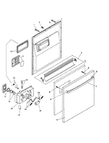 Door Assy parts for Bosch Dishwasher SHU9955UC/12 from AppliancePartsPros.com