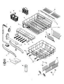 Racks parts for Bosch Dishwasher SHU9955UC/12 from AppliancePartsPros.com