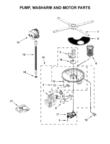 Pump, Washarm And Motor Parts parts for Kitchenaid Dishwasher KDPE204GBS0 from AppliancePartsPros.com
