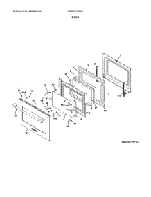 Door parts for Electrolux Range E30DF74TPSA from AppliancePartsPros.com