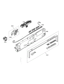 Control Panel parts for Thermador Dishwasher DWHD64EP46 from AppliancePartsPros.com