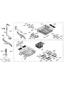 Racks parts for Thermador Dishwasher DWHD64EP46 from AppliancePartsPros.com