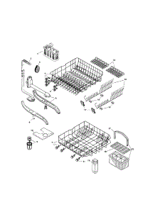 Racks parts for Bosch Dishwasher SHV4303UC/12 / FD 8003 from AppliancePartsPros.com