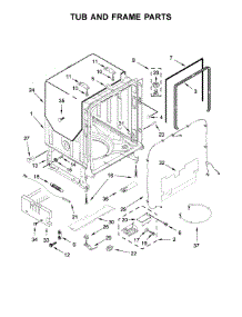 Tub And Frame Parts parts for Jenn-Air Dishwasher JDTSS246GP0 from AppliancePartsPros.com