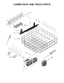 Lower Rack And Track Parts parts for Jenn-Air Dishwasher JDTSS246GP0 from AppliancePartsPros.com