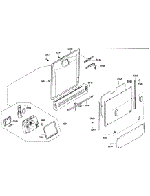 Door Assy parts for Thermador Dishwasher DWHD650GPR/01 from AppliancePartsPros.com
