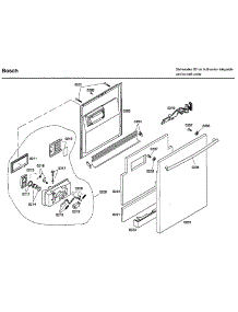 Door parts for Bosch Dishwasher SHX46L15UC/46 from AppliancePartsPros.com