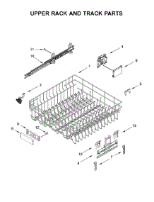 Upper Rack And Track Parts parts for Maytag Dishwasher MDB8989SHZ0 from AppliancePartsPros.com