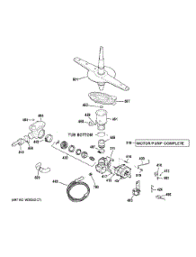 Motor-Pump Mechanism parts for Hot Point Dishwasher HDA1100R00WH from AppliancePartsPros.com
