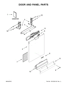 Door And Panel Parts parts for Maytag Dishwasher MDB4949SHW0 from AppliancePartsPros.com