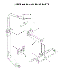 Upper Wash And Rinse Parts parts for Kitchenaid Dishwasher KDTM404EBL3 from AppliancePartsPros.com