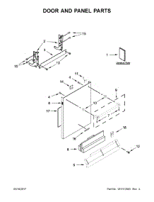 Door And Panel Parts parts for Kitchenaid Dishwasher KDTM404EBL3 from AppliancePartsPros.com