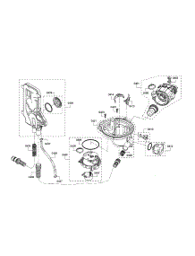 Sump / Water Inlet / Heat Pump parts for Thermador Dishwasher DWHD440MFP/01 from AppliancePartsPros.com