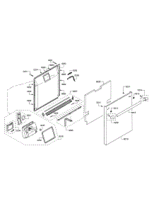 Door / Dispenser parts for Thermador Dishwasher DWHD440MFP/01 from AppliancePartsPros.com