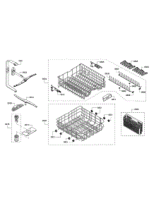 Spray Arm / Racks parts for Thermador Dishwasher DWHD440MFP/01 from AppliancePartsPros.com