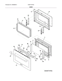 Door parts for Electrolux Range E36DF76TPSA from AppliancePartsPros.com