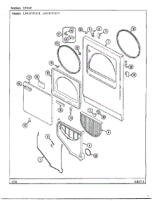 Door parts for Maytag Dryer LNC-8757A71 from AppliancePartsPros.com