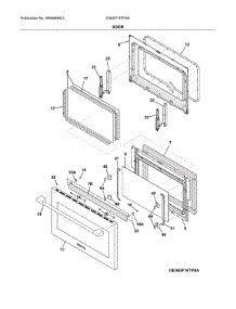 Door parts for Electrolux Gas Range E36GF76TPSA from AppliancePartsPros.com