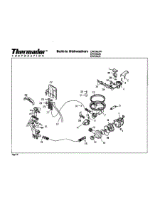 Pump And Motor parts for Thermador Dishwasher DW246UW from AppliancePartsPros.com