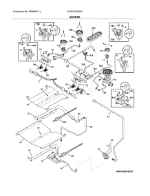 Burner parts for Electrolux Gas Range EI30GF45QSH from AppliancePartsPros.com