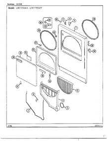 Door parts for Maytag Dryer LNC7731A77 from AppliancePartsPros.com