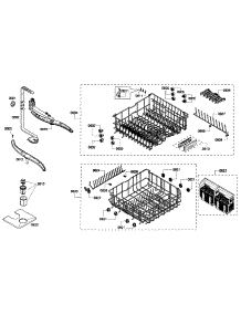 Baskets Assy parts for Thermador Dishwasher DWHD410GFM-53 from AppliancePartsPros.com