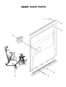 Inner Door Parts parts for Kitchenaid Dishwasher KDTM704ESS3 from AppliancePartsPros.com