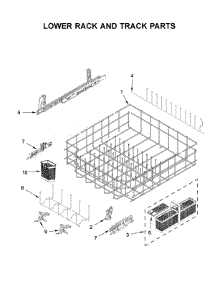 Lower Rack And Track Parts parts for Kitchenaid Dishwasher KDTM704ESS3 from AppliancePartsPros.com