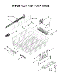 Upper Rack And Track Parts parts for Kitchenaid Dishwasher KDTM704ESS3 from AppliancePartsPros.com