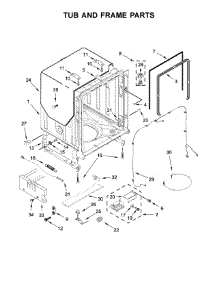 Tub And Frame Parts parts for Jenn-Air Dishwasher JDB9800CWP3 from AppliancePartsPros.com
