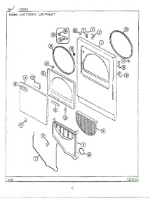 Door parts for Maytag Dryer LNC7745 from AppliancePartsPros.com