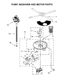 Pump, Washarm And Motor Parts parts for Jenn-Air Dishwasher JDB9800CWP3 from AppliancePartsPros.com