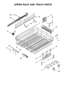 Upper Rack And Track Parts parts for Jenn-Air Dishwasher JDB9800CWP3 from AppliancePartsPros.com