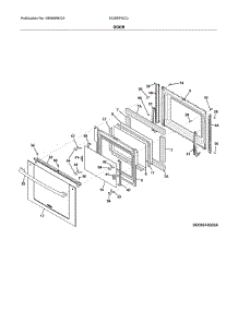 Door parts for Electrolux Electric Range EI30EF4CQSD from AppliancePartsPros.com