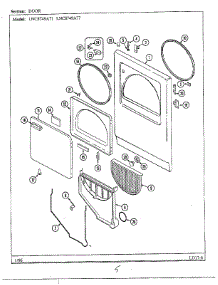Door parts for Maytag Dryer LNC8749A71 from AppliancePartsPros.com