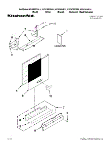 Door And Panel Parts parts for Kitchenaid Dishwasher KUDS30IVBS4 from AppliancePartsPros.com
