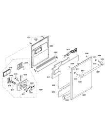 Door parts for Thermador Dishwasher DWHD94EP/46 from AppliancePartsPros.com