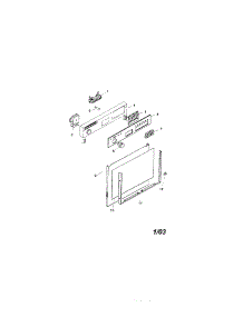 Fascia Panel And Outer Door parts for Bosch Dishwasher SMU2042UC/14 / FD7505-7902 from AppliancePartsPros.com