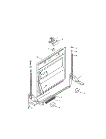 Inner Door parts for Bosch Dishwasher SMU2046UC/09 / FD 7307-7902 from AppliancePartsPros.com