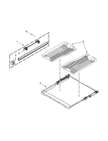 Third Level Rack And Track Parts parts for Jenn-Air Dishwasher JDB9800CWX2 from AppliancePartsPros.com