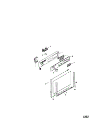 Fascia Panel And Outer Door parts for Bosch Dishwasher SMU2046UC/09 / FD 7307-7902 from AppliancePartsPros.com