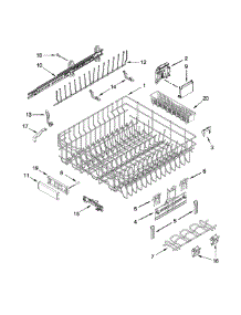 Upper Rack And Track Parts parts for Jenn-Air Dishwasher JDB9800CWX2 from AppliancePartsPros.com